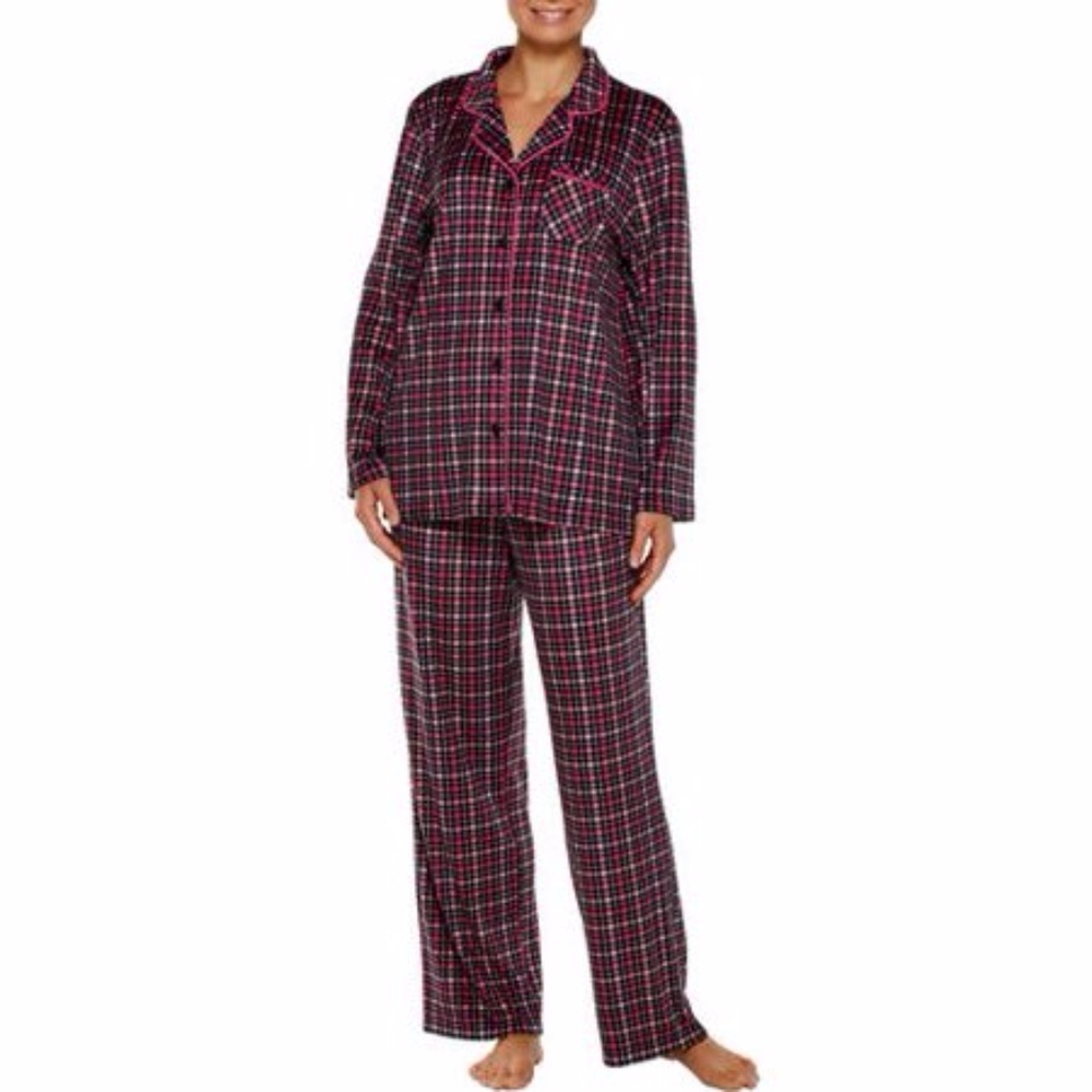 Secret Treasures Women’s Notch Collar Pajama Set - Picture 1 of 4